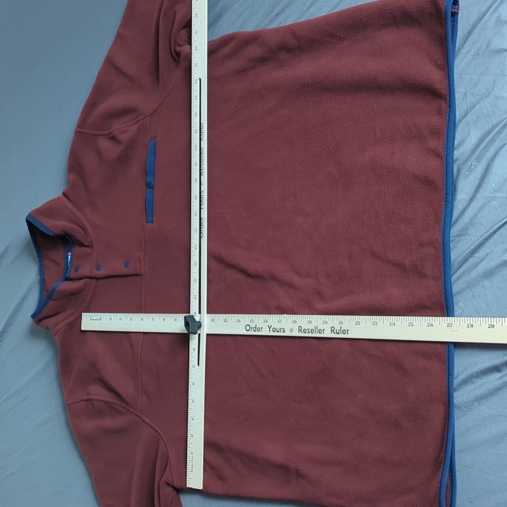 32 Degree Heat Mens 1/4 Snap Fleece Pullover XXL Brown Red - Picture 2 of 8